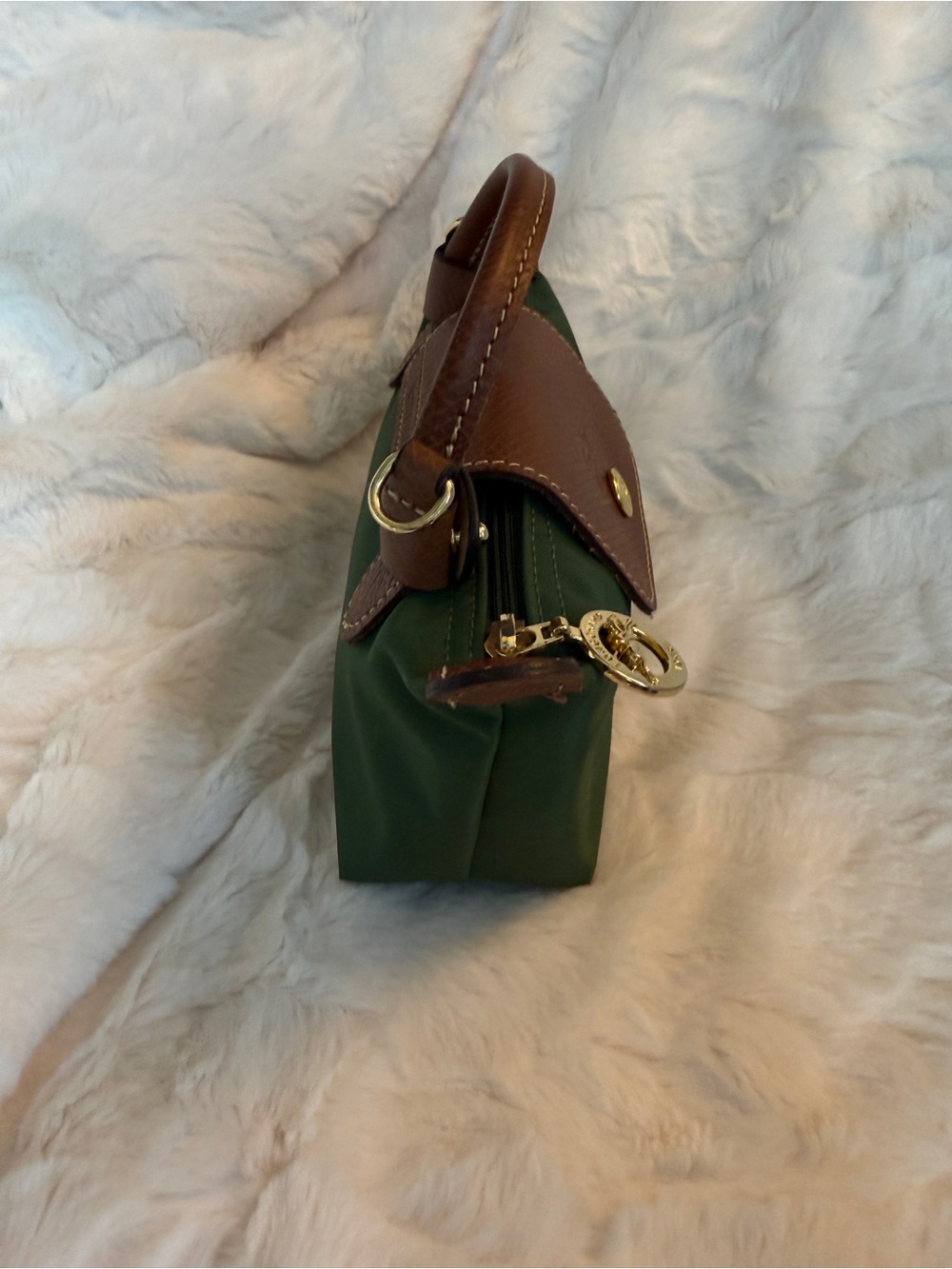 Longchamp Le Pliage Cosmetics Case in British Green - Picture 4 of 16